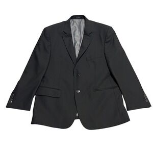 Wilke Rodriguez Modern Fit Black Wool Blend Blazer Jacket Size 44 Short